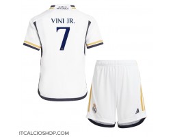 Real Madrid Vinicius Junior #7 Prima Maglia Bambino 2023-24 Manica Corta (+ Pantaloni corti)